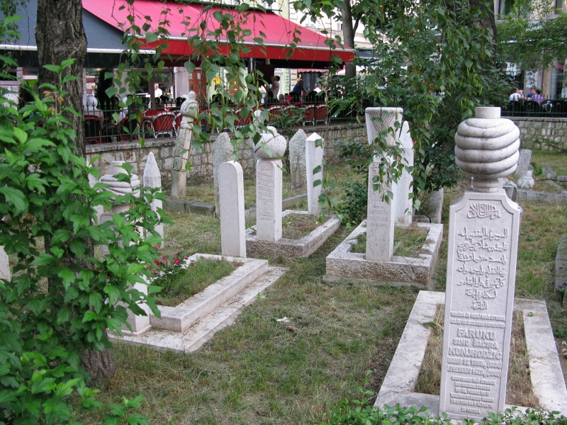 Cemetery in downtown Sarajevo