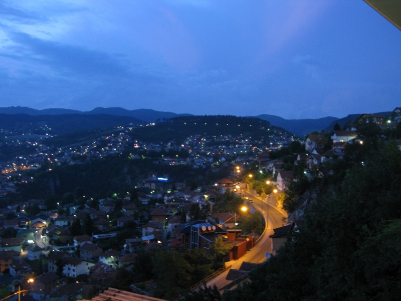 View from Park Princeva restaurant Sarajevo