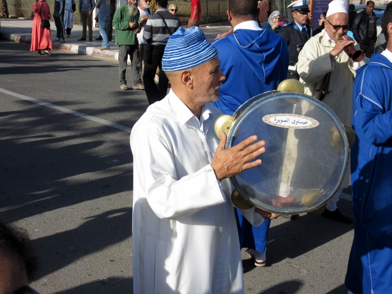 Essaouira musicians on parade